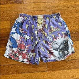 Vintage 90s Power Rangers Shorts, Cute Youth Medium, TV Show Promo